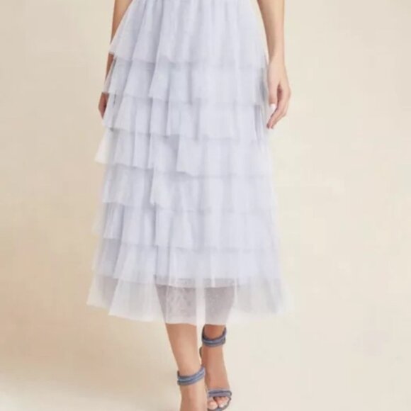 Anthropologie Ashley skirt new medium blue new - Picture 3 of 5